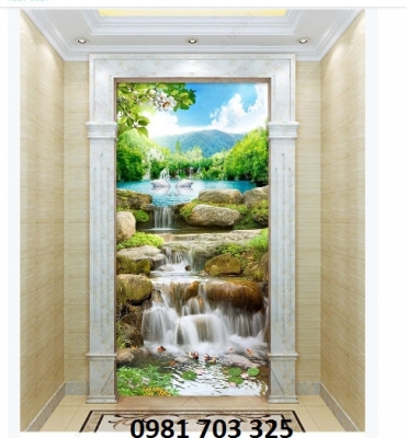 Gạch tranh khổ đứng 3d ốp tường