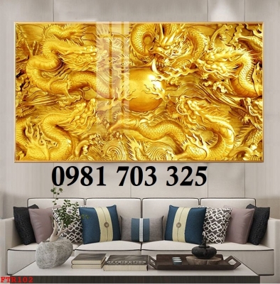 Gạch tranh 3D rồng phong thủy