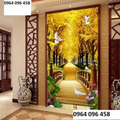 Tranh gạch 3d ốp tường phòng khách - 800MN