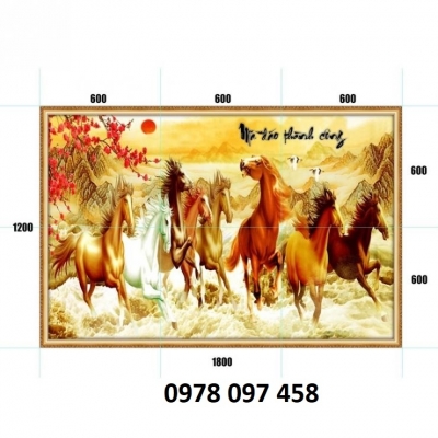 Tranh 3D - mã đáo truy phong