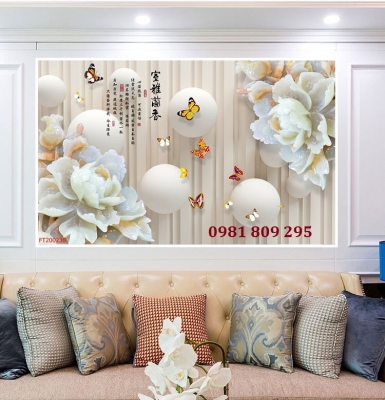Tranh gạch men , gạch 3d hoa ngọc