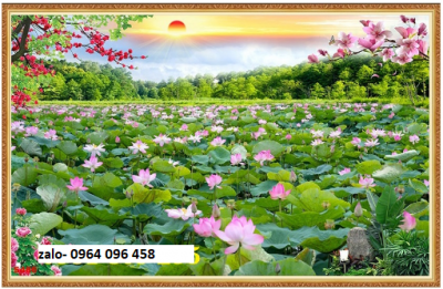 Tranh gạch 3d ốp tường hoa sen - LCDC43