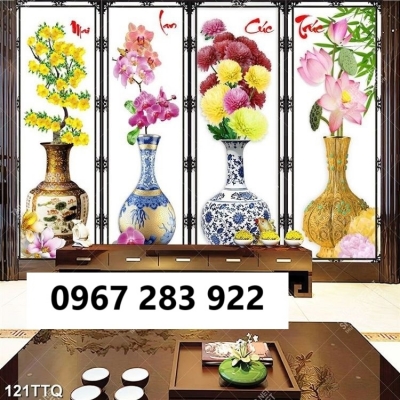 Gạch tranh đẹp tứ quý phong thủy