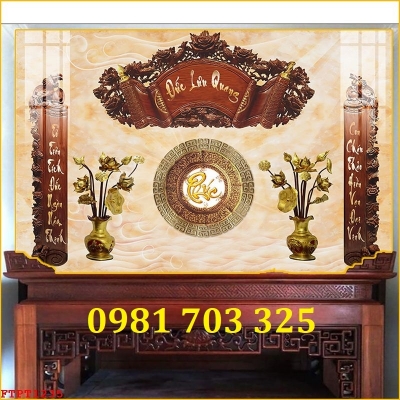 Gạch 3D đẹp trang trí phòng thờ