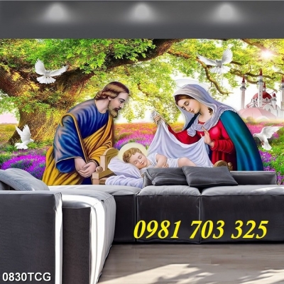 Tranh gạch men, tranh công giáo 3D trang trí tường