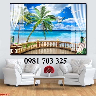 Tranh gạch men 3D phong cảnh biển
