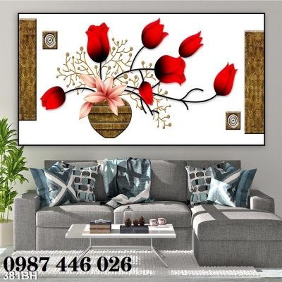 Gạch tranh bình hoa HP6283