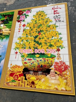 Mẫu tranh gạch hoa mai 3d top mẫu hot