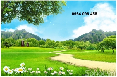 Tranh gạch 3d ốp tường tranh vườn hoa - CZX22