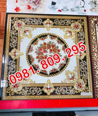 Gạch thảm , thảm lát nền vuông chiếu nghỉ khắc vàng