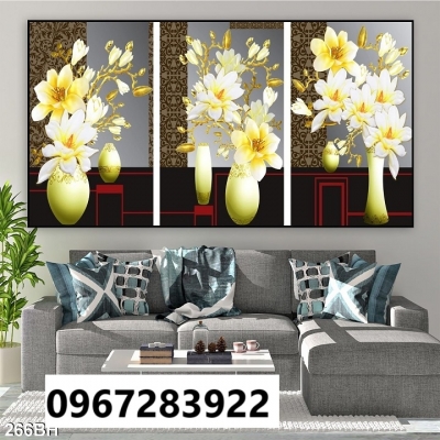 Tranh gạch 3d bình hoa đẹp