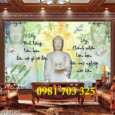 Tranh Phật, gạch tranh ốp tường phòng thờ