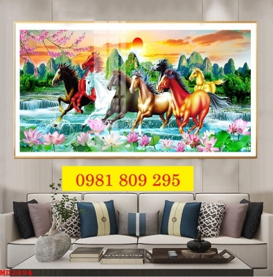 Gạch tranh ốp tường , tranh ngựa