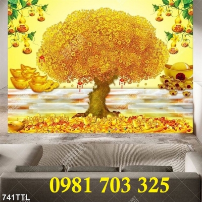 TRanh trang trí phòng khách, gạch tranh