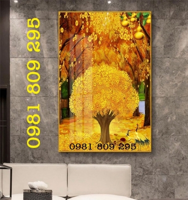 Tranh cây tiền - gạch tranh ốp tường