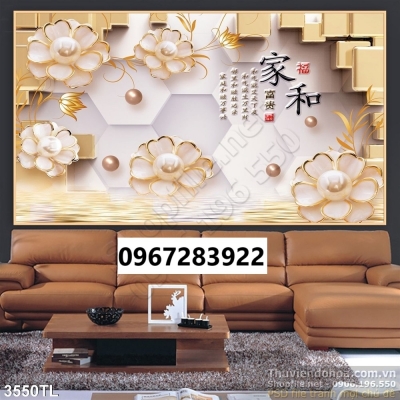 Gạch tranh hoa 3d trang trí