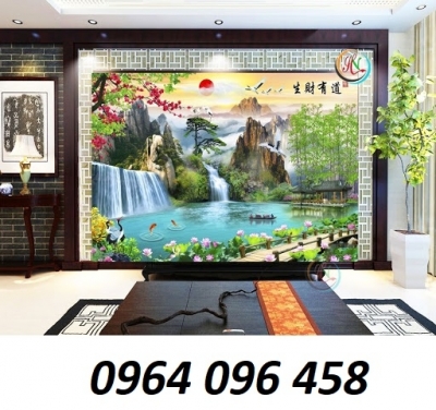 tranh tranh gạch 3d cảnh đồng quê - TED4