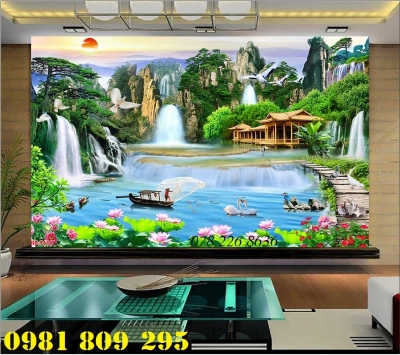 Tranh gạch men 3d - phong cảnh ốp tường