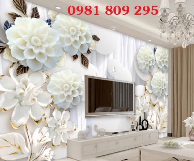 Gạch trang trí 3d hoa ngọc