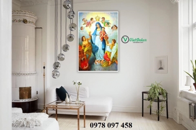 Tranh gạch men họa tiết Bữa tiệc thánh gia