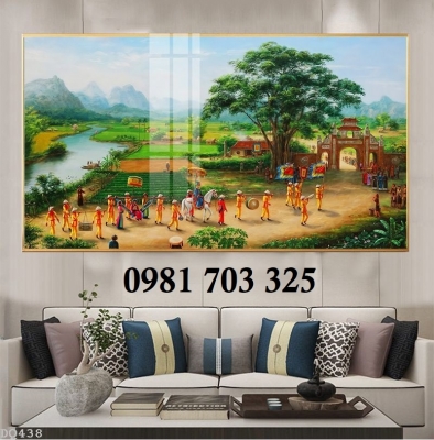 Tranh gạch men 3D đồng quê