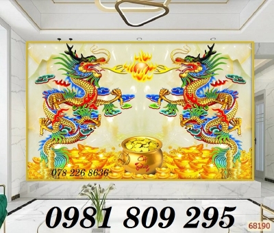 Tranh gạch men rồng phong thủy