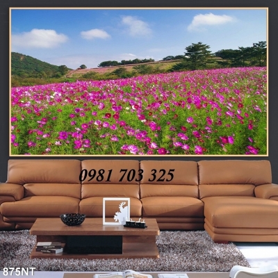 Tranh gạch 3D hình vườn hoa đẹp