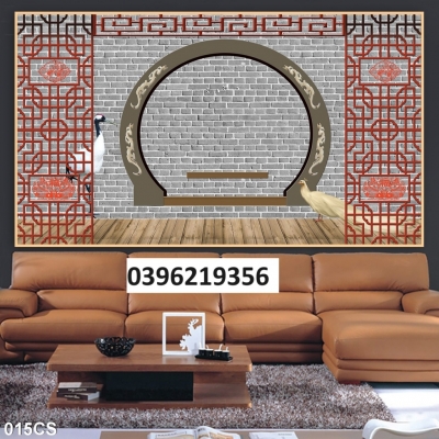 Tranh gạch đẹp cửa sổ trang trí