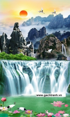 Tranh phong thủy 3d - tranh gạch 3d phong thủy - 3222AC