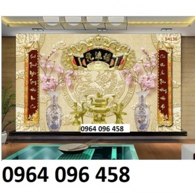 Tranh gạch 3d ốp tường phòng thờ - XVC42