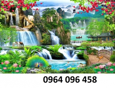 Tranh gạch 3d ốp tường phòng khách - GVC21