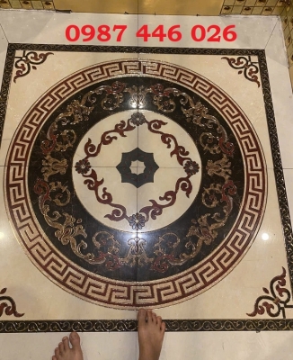 Gạch thảm vuông khắc vàng HP283