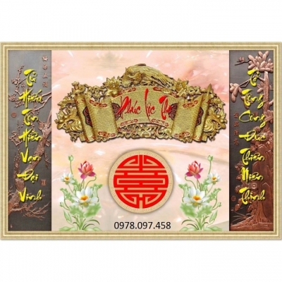 Gạch tranh phòng thờ