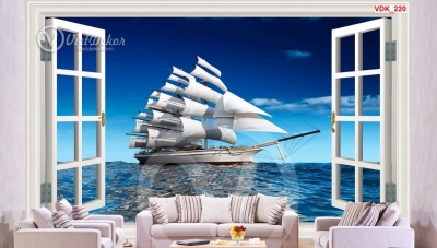 Tranh gạch thuyền buồm