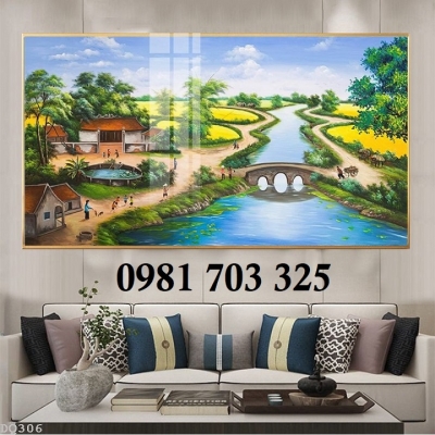 Gạch tranh 3D đồng quê đẹp