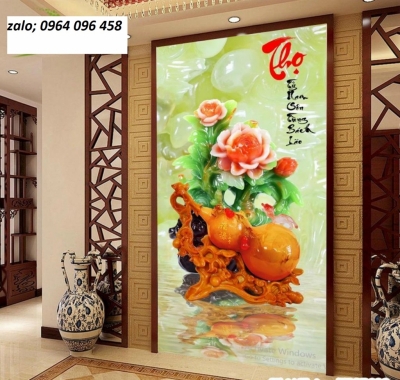 Tranh gạch 3d phong thủy phòng khách - A433