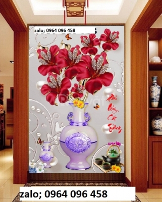 Tranh gạch 3d bình hoa - gạch tranh 3d bình hoa - CVCB90