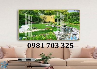 Gạch tranh đẹp trang trí phòng khách