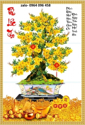 Tranh gạch 3d ốp tường hoa mai - 3999CB