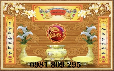 Gạch tranh 3d phòng thờ , bàn thờ