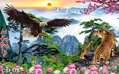 Tranh gạch 3d phong thủy phòng khách - KSXXX2