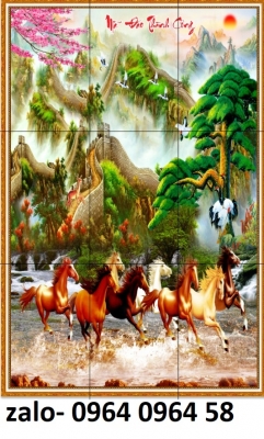 Tranh gạch 3d ốp tường mã đáo thành công - LMN75