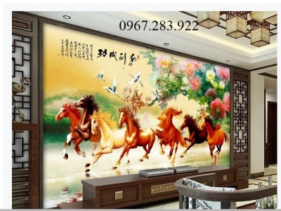 Gạch ốp tường 3D bát mã