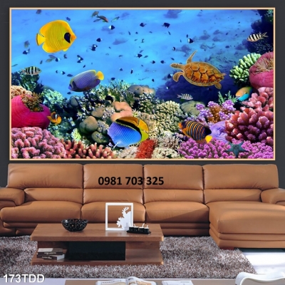 Gạch tranh 3D cá heo