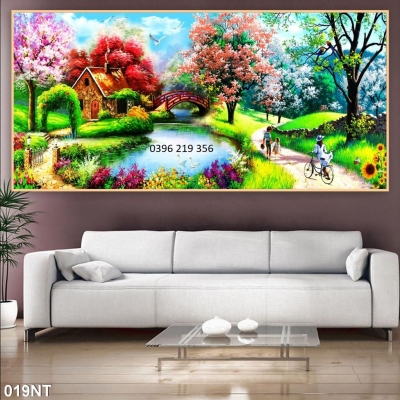 Tranh gạch men 3d trang trí tường Phong Cảnh