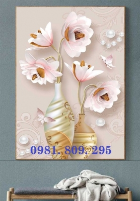 Gạch trang trí , gạch tranh bình hoa ốp tường ,