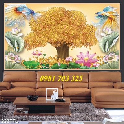 Gạch tranh tài lộc ốp tường