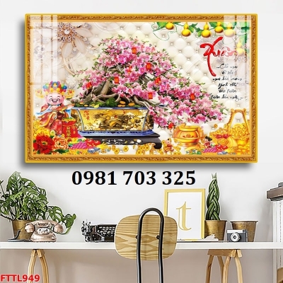 Tranh hoa đào phong thủy