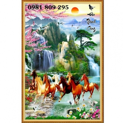 Tranh gạch phong thủy mã đáo thành công HP664