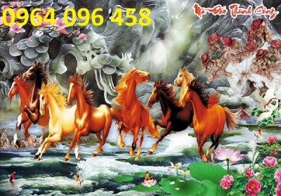 Tranh gạch men 3d mã đáo thành công - LDAZ22